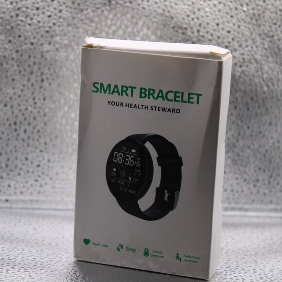 227253-Black Smart Watch -Men & Women:Water Proof, Counts Steps,Heart Rate&more! - Picture 1 of 4